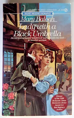 LADY WITH A BLACK UMBRELLA (1989) MARY BALOGH Signet Regency Historical Romance • $28.95