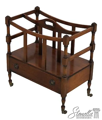 62607EC: SMITH & WATSON 1 Drawer Mahogany Canterbury Magazine Rack • $465