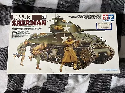 Tamiya 1/35 M4A3 75mm Sherman Tank 35250 Army WWII Model • $9