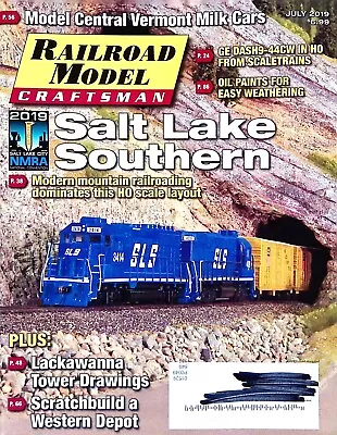 Railroad Model Craftsman Magazine July 2019 Salt Lake Southern Lackawanna Tower • $9.99