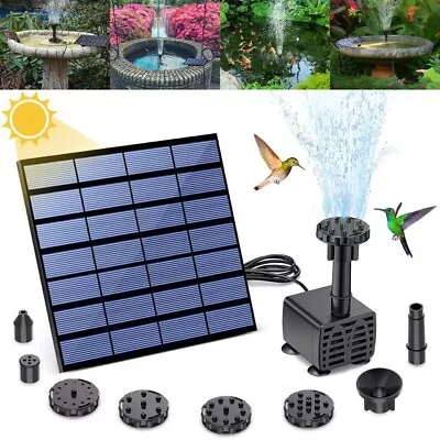 Solar Power Fountain Submersible Floating Water Pump Bird Bath Pond Garden Decor • $13.98