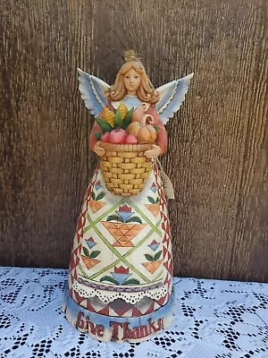 Jim Shore Heartwood Creek Give Thanks Angel Harvest Figurine (2006) V4006649 10  • $34.95