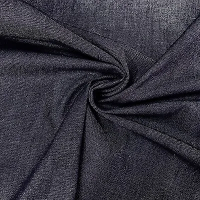 Washed Cotton Spandex Jeans Denim Fabric Craft Upholstery Dress Fabric 150cm • £6.99