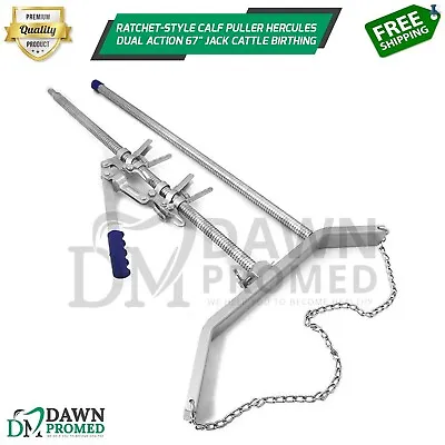 Ratchet-Style Calf Puller Hercules Dual Action 67  Jack Cattle Birthing German G • $157.39