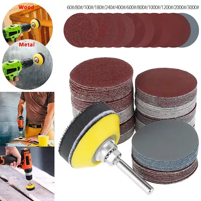 120Pcs 2Inch Sanding Discs Pad Kit 60-3000Grit Hook Loop Sander Paper For Drill↑ • $10.99