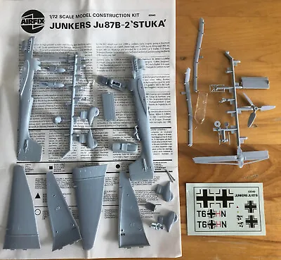 Airfix Kit  Junkers Ju-87b-2 Stuka  1:72 Scale - No Paint No Glue No Box • $14.58