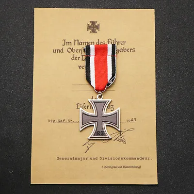 Top Quality Germany 1939 1813 Iron Cross Medal Badge 2nd Class With Ribbon • $8.99