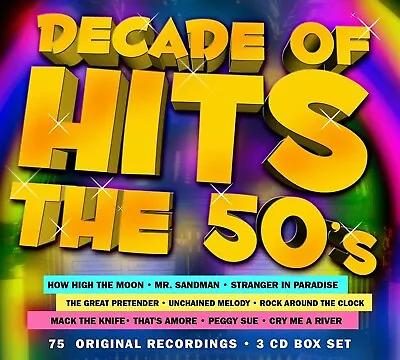 75 Greatest Hits Of The FIFTIES * New 3-CD Boxset * All Original 50's Hits * NEW • $15.97
