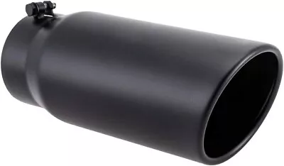 5  To 6  Diesel Truck Tailtip Rolled Angle Cut Exhaust Tip15  Long Muffler Tip • $41.85