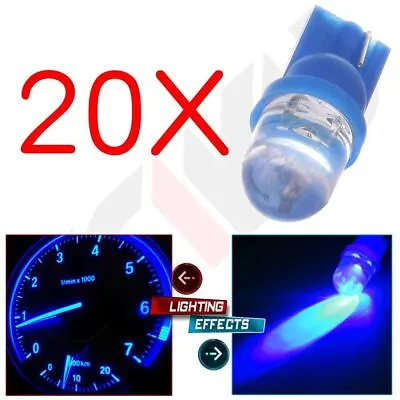 20 X Blue 194 T10 Wedge LED Instrument Panel Gauge  Dash Climate Control Light • $9.49