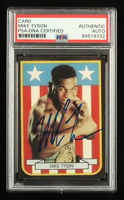 Mike Tyson Signed 1988 Panini SuperSport Stickers #160 (PSA) • $366.49