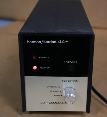 Vintage Harman Kardon 44+ CD-4 Demodulator Audio HiFi Stereo  PRE-OWNED . • $129.05