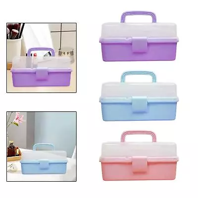 3 Layer Storage Box Art Crafts Case Multipurpose Organizer For Small Household • £11.96