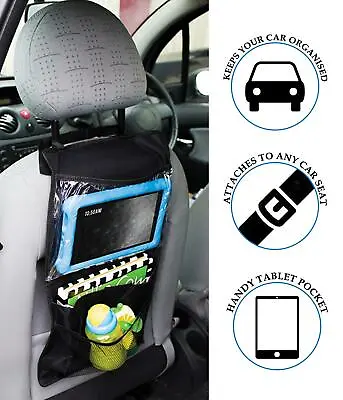 £6.99 • Buy Car Backseat Organiser Multi Storage Pockets Tablet IPad Holder Travel Bag Black