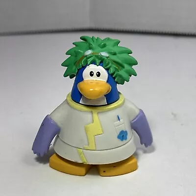 Disney Club Penguin Mad Scientist 2  PVC Figure - Green Hair Lab Coat Gloves  • $4.99