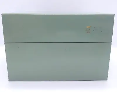 Syndicate Mfg Co. Metal Recipe Box Green Vintage • $9.99