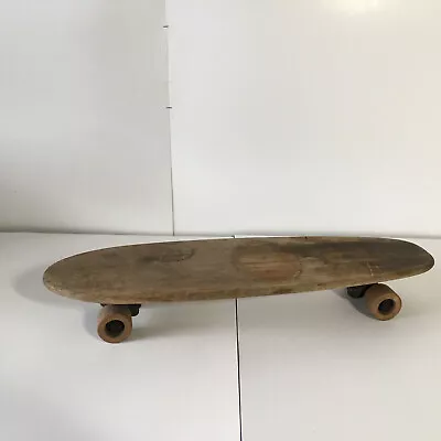 Vintage 1960s Wooden 22  Skateboard  Clay Wheels • $59.99