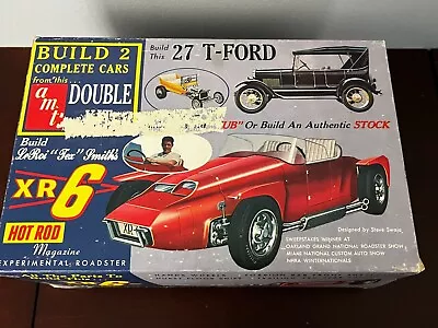 Vintage AMT Double Kit '27 T-Ford & XR-6 Hot Rod Plastic Model Kit Partial NR! • $0.99