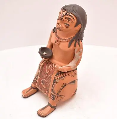 Mata Ortiz Effigy Pottery Vessel Story Teller Figure Manuel Rodriguez Guillen • $375