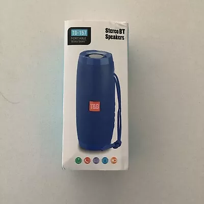 Portable Bluetooth Stereo Speaker (Blue) • $20