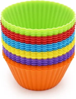 $8.77 • Buy Silicone Cupcake Baking Cups, Reusable & Non-stick Muffin Cupcake Liners Holders