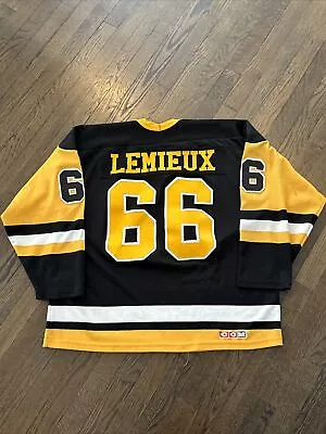 Pittsburgh Penguins Mario Lemieux Jersey Large Mens CCM Black • $69.99