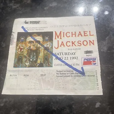 Michael Jackson Ticket Wembley 22/07/92 Dangerous Tour • £15