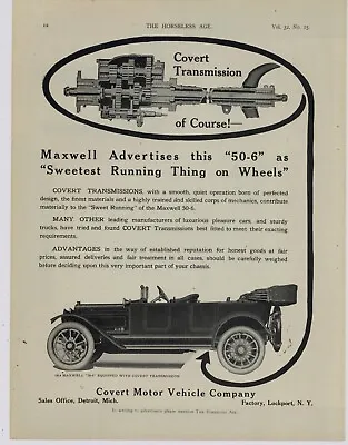 $16.88 • Buy 1914 Covert Motor Vehicle Co. Ad: Maxwell 50-6 Pictured - Lockport, New York