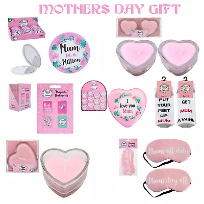 MOTHERS DAY GIFT Mum Eye Mask Badge Candle Mirror Socks Magnet Bookmark Gifts  • £3.09