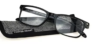 *DISCOUNTED Foster Grant Cole Black Men's Crystal Vision Reading Glasses • $11.69