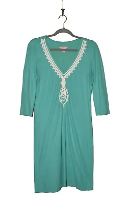 LILLY PULITZER $118 3/4 Sleeve Tidewater Tunic Dress In Spa Blue Large • $29.74