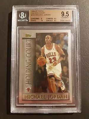 💥 1996-97 Topps MICHAEL JORDAN Holding Court Insert BGS 9.5 GEM MINT Low Pop! • $305.32