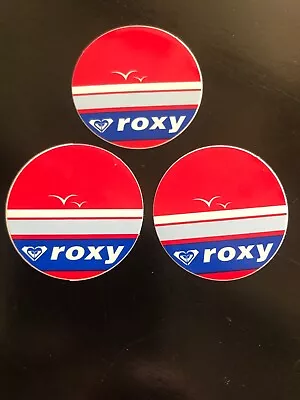 Roxy Circle Sticker - Retro - Rare - 1.5” - Red Blue White - Surf • $3.99