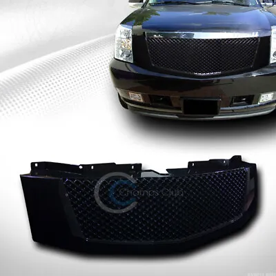 For 07-14 Cadillac Escalade/EXT Glossy Black Mesh Front Hood Bumper Grill Grille • $119.95