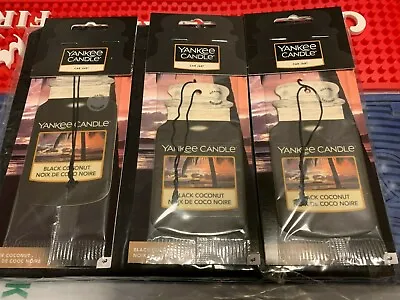 3  Yankee Candle  BLACK COCONUT  Car  Air Freshener  • £8.99