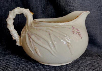 £9 • Buy Irish Belleek Grass Pattern Milk Jug First Black  Mark