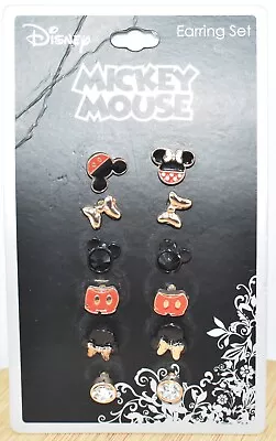 Disney Neon Tuesday Minnie Mouse Enamel Post 6 Pair Earrings Set New! • $4.99