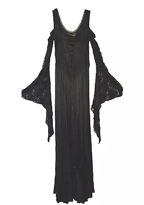 Subterranea Black Gothic Dress Medieval Renaissance Costume Cosplay • $99.99