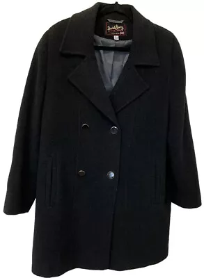 DAVID BARRY COAT WOOL/ CASHMERE GREY WORN ONCE 14 22” Across • £14.89