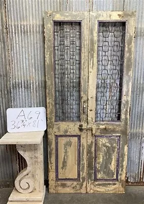 Vintage Indian Garden Gates Teak Metal Carved Doors Architectural Salvage A69 • $698