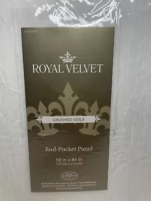 NWT Royal Velvet Crushed Voile Sheer Rod Pocket Panel  50 X 84 • $9.99