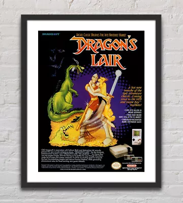 Dragon's Lair Nintendo NES Glossy Promo Ad Poster Unframed G3381 • $14.98