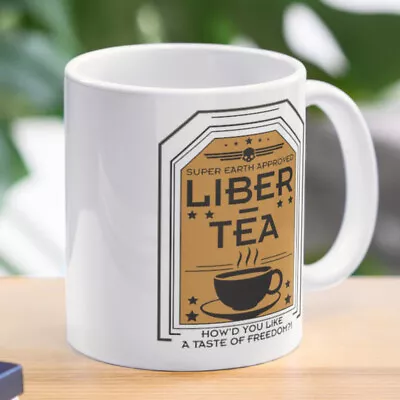 LIBER TEA Taste Of Freedom Mug 11 Oz 15 Oz Mug Helldivers Mug Stratagems • $15.99