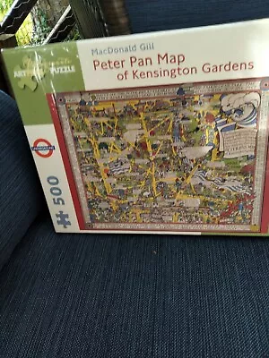 MacDonald Gill Peter Pan Map Kensington Gardens Pomegranate 500 Pieces Puzzle • $29.99