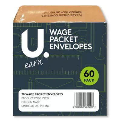 Wage Packet Envelopes 70pk • £4.99