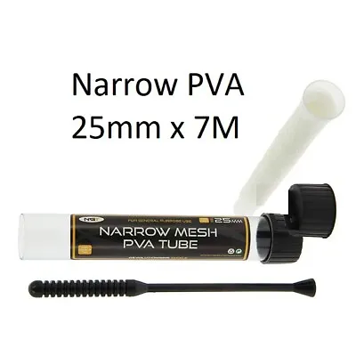 PVA NARROW Mesh 7 Metres NGT Carp Fishing Stocking & Plunger And Tube 25mm • £7.95