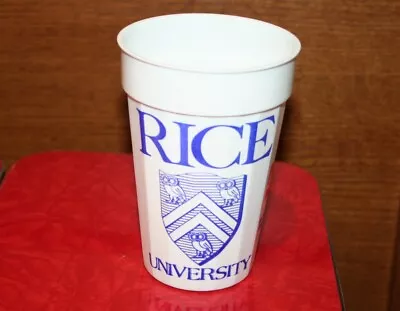 Rice Owls Vintage Souvenir Plastic 16 Oz Beverage Cup • $4.99