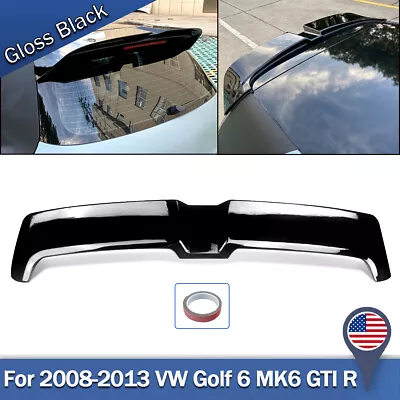 For VW Golf 6 MK6 GTI R 08-13 Gloss Black Rear Trunk Spoiler Wing Lip OTG Style • $100.68