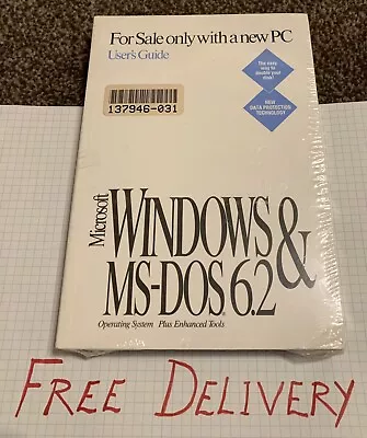 Microsoft Windows MS-DOS 6.2 Operating System Plus Enhanced Tools Guide & COA • £22