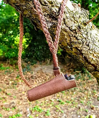 Handmade Leather Lighter Holder + Lanyard Rope Case Gift Keyring *PERSONALISED* • £24.99